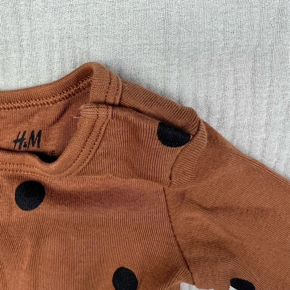 H&M longsleeve polka dot bodysuit